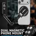 2-in-1 Magnetic Phone Stand & Action Camera Mount, N52 Magnet Phone Holder | for Gym/Desk, for Magsafe iPhone, Arca-Swiss & 1/4" Screw for Insta360 Luna Ultra/DJI Osmo Pocket 3/4/GoPro | Patented Design