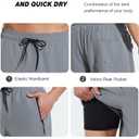 SILKWORLD Mens Swim Trunks with Compression Liner Quick Dry 6 in Bathing Suit Summer Swim Shorts with Zipper Pockets (Red, XXL)