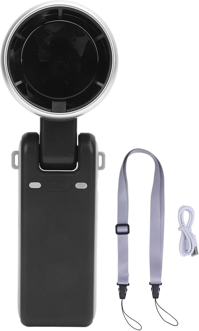 Heayzoki Portable Handheld Turbo Fan, 5 Gear 180 Degree Adjustable Mini Personal Hand Fan, HD Digital Display, Built in 3600mAh Battery, Ideal for Travel, Outdoor Adventures (Dark Gray)