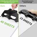 AFMAT 3 Hole Punch Heavy Duty, 40-Sheet Three Hole Punch, 50% Reduced Effort, 3 Hole Puncher for Binder w/Large Chip Tray, 9/32" Holes Diameter, Metal Paper Puncher for Home/Office/School, HP14