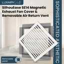 SilhouEase SE14 Magnetic Exhaust Fan Cover & Removable Return Vent, Flush Mount Panel for Ceilings & Walls, Moisture Resistant, Easy Access, Paintable, for Home & Commercial Use (14" x 14")