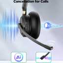 Wireless Headset with Mic for Work, AI ENC Noise Cancelling for Clear Call & Meeting, Bluetooth 5.3 & USB Dongle for Laptop, PC, iPhone & Android, Office & Call Center Headset for Remote Hybrid Worker