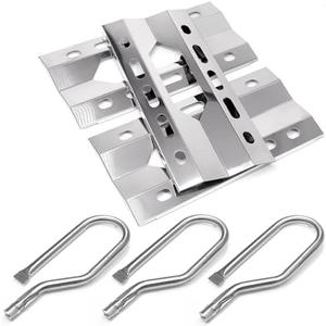 Hiorucet Grill Parts for Kirkland 720-0108, 720-0011, for Nexgrill 720-0011, 720-0047-U, 720-0047, 720-0021, 720-0021-LP Gas Grill, Stainless Steel Heat Plates, Burners for Costco Kirkland 720-0108