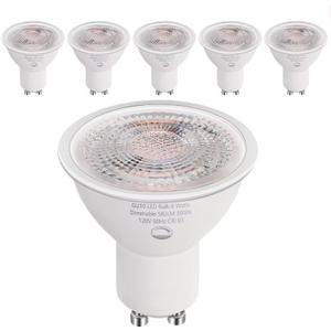 6-Pack GU10 LED Bulbs Dimmable,6W (50W Equivalent), 3000K Soft White 582 Lumens, Perfect for Recessed Lighting, Track Lighting, Accent Lights(Not for Candle Warmers)
