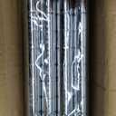 Thyle 4 Pack 74'' Wire Shelving Poles, Rack Posts Replacement, Silver | Heavy Duty Chrome Steel Commercial Wire-Shelving Parts with 50 Pcs Wire Shelf Clips for 1" Post Shelving Rack Accessories
