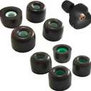 Luckvan Memory Foam Eartips for Sony WF-1000XM4 Earbuds Tips Replacement WF-1000XM5 for Sony Earbuds Tips Sony WF WI XBA Series WF-SP900 WF-XB700 WI-1000X Fit Charging Case 4 Pairs LM Black