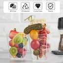 Zezzxu 50 Sets 5 oz Plastic Charcuterie Cups with 100 Sticks, Square Appetizer Cups with Cocktail Picks Mini Party Serving Cups for Fruit, Snack, Dessert