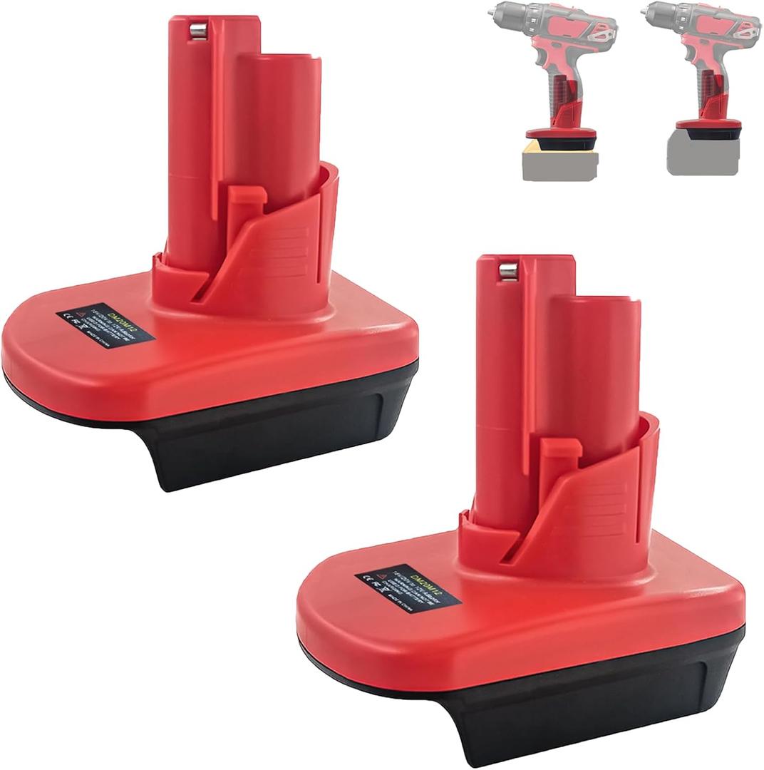 2PCS for M18 to for M12 Battery Adapter, for Milwaukee 18V to 12V Converter, Convert for Milwaukee 18V Battery to 12V Battery Tools