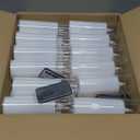 Set of 24 Flickering Flameless Candles Battery Operated with Remote and 2/4/6/8 H Timer Plexiglass Led Pillar Candles with Realistic Moving Wick Candles for Home Decor (D2.2"xH 5"6"7")(White)