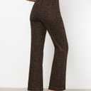 GRAPENT Women's Flare Jeans High Waisted Wide Leg Baggy Jean for Women Stretch Denim Pants (Brown, XL)