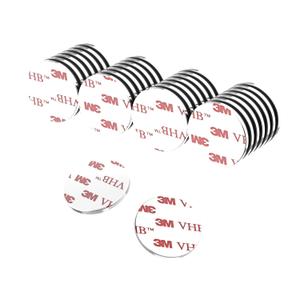 N52 Self Adhesive Super Strong Neodymium Disc Magnets-3/4"D x 1/16"H - 30 Pack W/Spacers,Powerful Rare Earth Magnets with Very High Bond Double Side Adhesive Backing, Magnet Stickers, Adhesive Magnets