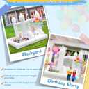 White Bounce House with Blower, 9x9x7FT Inflatable Castle with Slide & Ball Pit, Wedding Party Decoration & Kids Indoor Outdoor Jumping House