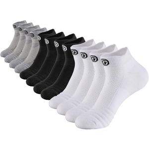 6/12 Pack Socks for Men, Men's Ankle Socks Low Cut Socks for Sport Running, Moisture Wicking Cushioned Mens Socks