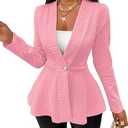 SKAYS Blazers for Women Business Casual Long Sleeve Solid Blazers & Suit Jackets Office Button Knit Cardigan, S