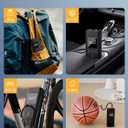 Tire Inflator Portable Air Compressor, 150 PSI Fast Inflation Cordless Air Pump with LED Light, Auto Shut-Off, Rechargeable Battery for Car, Motorcycle, Bike, and Sports Balls
