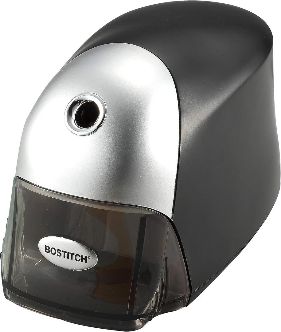 Bostitch Office QuietSharp Executive Heavy Duty Electric Pencil Sharpener for 65% Faster Sharpening and 6X Longer Cutter Life - Colored Pencil Compatible, Black