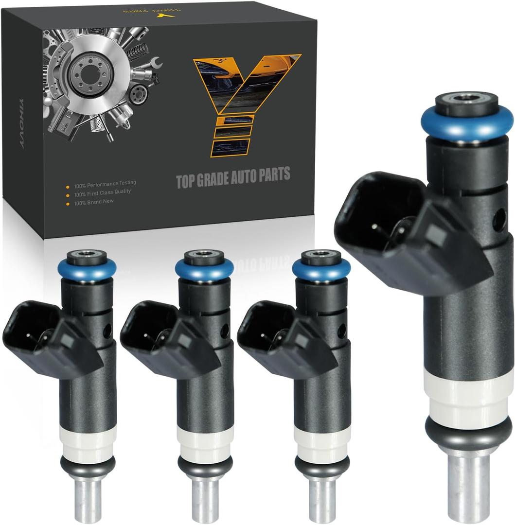 Fuel Injectors FJ1058 fit for Jeep 2007-2017 Patriot 2007-2017 Compass L4 2.0L 2.4L Gas, fit for Dodge 2008-2014 Avenger 2007-2012 Caliber 2009-2015 Journey, fit for Chrysler 200 Sebring (4)