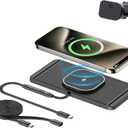 POLMXS 25W Magnetic Wireless Charger Car Charging Pad Fast Wireless Phone Charger Mat Compatible with iPhone 17/16(25W)/15/14/13/12(7.5W) (P21MAG)