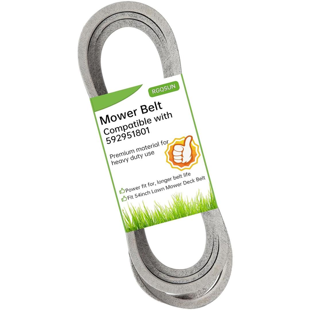 592951801 Lawn Mower Deck Belt Compatible with Husqvarna Z254F,Deck Drive Belt Replacement Compatible with RedMax RZT54 54 Inch Zero-Turn Mower,0.53" x 152"