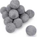 Stanbroil Ceramic Balls - 3 Round Fire Stones for Fire Pit Fire Bowl and Fireplace - Set of 15, Gray