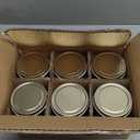 ELAORY 6 Pack 8Oz Glass Jars with Lids, Amber Glass Jars with Lids, Small Glass Jars for Canning, Food Storage, Spices, Liquids, Herbs, Homemade Cosmetics, Leak Proof & Dishwasher Safe Candles Jars