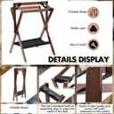 Leinuosen 1 Pack Pine Wood Saddle Rack Portable Folding Horse Saddle Stand 20" L x 17" W x 30" H Storage Pad Rack Blanket Display Holder for English Western Horse Gear Tack Organizers (Vintage Brown)