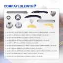 Timing Chain Kit for 2011-2019 Hyundai Santa Fe Sonata Tucson, for 2011-2018 KIA Sorento Optima Sportage, Fits 2.0L 2.4L L4 DOHC G4KJ, Easy to Install OE Standard Replacement Parts