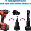 Wheel Hub Resurfacing Kit,Wheel Hub Cleaning Tool,Quick Rust Removal for Lug Studs and Rotors,Grinding Maintenance Cleaner Kit for Nuts,Car & Truck