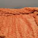 EXQ Home Fall Throw Blanket for Couch or Bed - 3D Imitation Turtle Shell Jacquard Decorative Fleece Blankets - Cozy Soft Fuzzy Flannel Blanket Suitable for All Seasons(50"60",Orange)