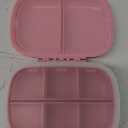Holii Travel Pill Organizer, 8 Compartments Portable Pill Case, Daily Pill Box to Hold Vitamins, Small Pill Container for Pocket Purse Medicine OrganizerPink