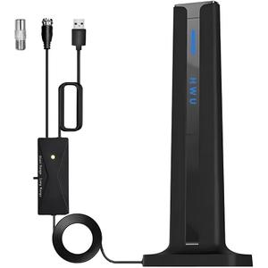 TV Antenna Indoor/Outdoor Long-Range HD1080P 4KSignal Amplifier Newly Upgraded for Stable signalreception Free Channels Suitable for Urban, Rural, RV,and Other scenarios. (Black)
