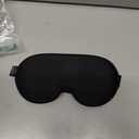 Alaska Bear Sleep Mask Silk Cover Eye Contour for Pressure-Free Sleeping, Upgrade Over Conventional Flat Satin Eye Masks, Machine Washable (Black)