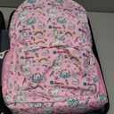 Redbaker 6 Pcs Kids Luggage Set 17 Inch Kids Rolling Luggage Double Pattern Suitcase for Girls Boys School Gift(Soft Pink,Unicorn)