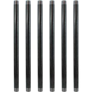 1/2" × 20" Heavy Duty Grey Steel Pipe, DIY Metal Threaded Pipe