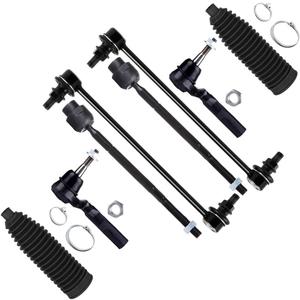 SCITOO 8pcs Front Suspension Kit Outer Inner Tie Rod End w/Boot Sway Bar Link fit 2004-2012 for Chevy for Malibu for Pontiac G6 for Saturn Aura