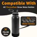 Jmoe USA Replacement Straws For Thermoflask Water Bottles | Fits 14, 16, 18, 24, 32, 40, 64 oz | BPA Free | Customizable Length With Measuring & Cutting Tool
