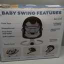 Electric Baby Swings for Infants to Toddler Baby Swing with 5-Speed 3-Seat Positions 5-Point Carabiner,with Bluetooth Music 10-Preset Melodies (Black White)