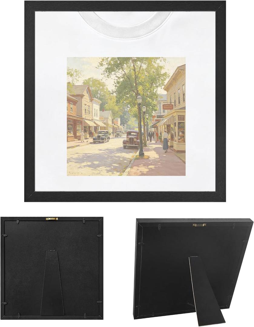 13.5" X 13.5" T-Shirt Display Frame: Large Shadow Box with Acrylic Glass