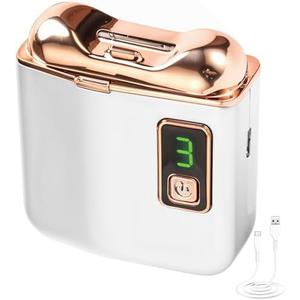 Automatic Electric Nail Clipper Trimmer - Rechargeable Battery Fingernail Toenail Cutter for Kids Adults Seniors Women Men - 3 Speed Levels Type USB C with Led Light