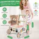 Baby Walker with Wheels Wooden Push Walker 12 Months+ Toddler Walking Toy Adjustable Speed Multiple Learning Sensory Activity Center Baby Learning to Walk Montessori Toys for 1 Year Old Girl/Boy Gift