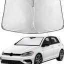 EcoNour Windshield Sunshade Compatible for Volkswagen VW Golf MK7 2013-2016 2017 2018, Sun Visor for Front Windshield & Window Sun Shade Cover, UV Heat Blocker & Protector, Car Accessories