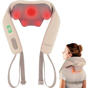 Cordless Neck and Shoulder Massager, Graphene Heating, Upgraded Shiatsu Back Massager Pillow for Neck, Shoulder