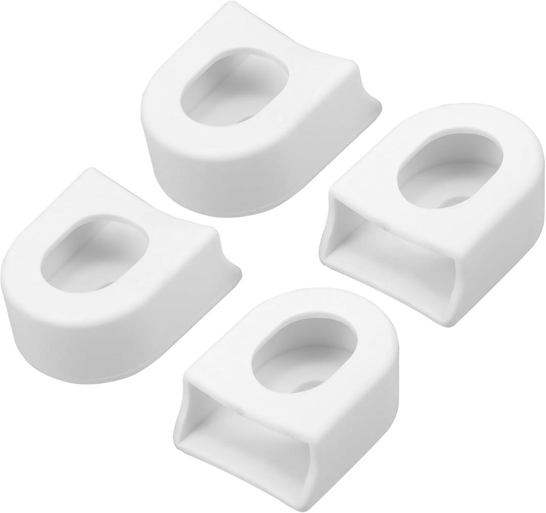 4 Pcs Silicone Bicycle Cycling Crank Boot Protectors Mountain Bike Sleeve Crank Arm Cover Protection White Auto Accessories
