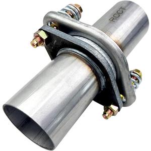 RCCT 2.5'' Exhaust Flex Joints Repair Coupler Repair Kit Flex Pipe with Spring Bolt Flange, Universal Flex Spring Joint(2.5In)
