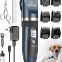 Oneisall Dog Shaver Clippers Low Noise Rechargeable Cordless Electric Quiet Hair Clippers Set for Dogs Cats Pets (Blue)