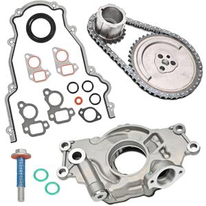 LS High Volume Oil Pump Timing Chain Kit w/Gaskets M295HV Fit for Chevy GM 4.8L 5.3L 5.7L 6.0L LS1 LS2 LS3 L96 LM7 LR4 LQ4 Gen 3 4 V8 Engine 1997-2013