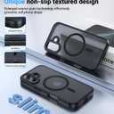 Magnetic for iPhone 17 Case, [Anti-Slip] [Military-Grade Drop Protection] [Camera Protection] Skin-Friendly Slim Translucent Shockproof Protective for iPhone 17 Phone Case, Black