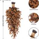 Decorative Teardrop Swag for Front Door, Artificial Wall Swags with Pine Cones for Home Porch Wall Window Halloween Christmas Indoor Outdoor Decor