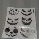 XZENTIRA 36 PCS Halloween Pumpkin Black Expression Stickers, Pumpkin Face Decorations, for Halloween Party Favors, Trick or Treat Party Decorations, Kids Party Favors