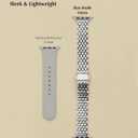 Slim & Feminine Band for Apple Watch 11 10 Se 9 8 7 6 5 4 3, Dressy Metal Band for Women for Apple Watch 42mm 41mm 40mm 44mm 45mm 46mm, Stainless Steel Watch Band for Apple Watch for Small Wrist